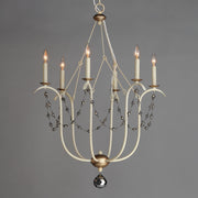 Formosa 6 Light Chandelier in Ecru / Venetian Gold