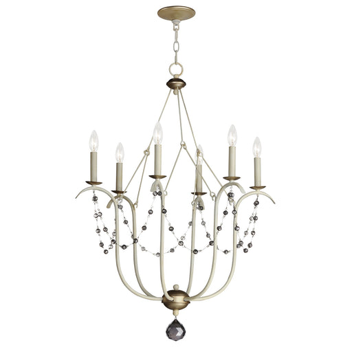 Formosa 6 Light Chandelier in Ecru / Venetian Gold