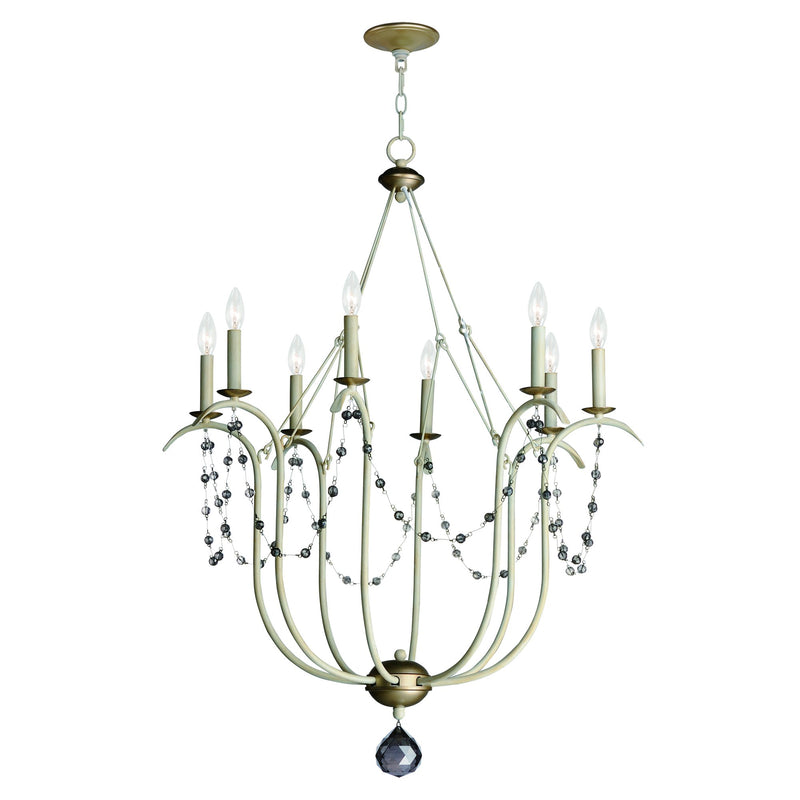 Formosa 8 Light Chandelier in Ecru / Venetian Gold