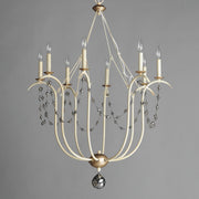 Formosa 8 Light Chandelier in Ecru / Venetian Gold