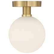Michelle LED Semi-Flush Mount in Antique Brass