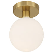 Michelle LED Semi-Flush Mount in Antique Brass