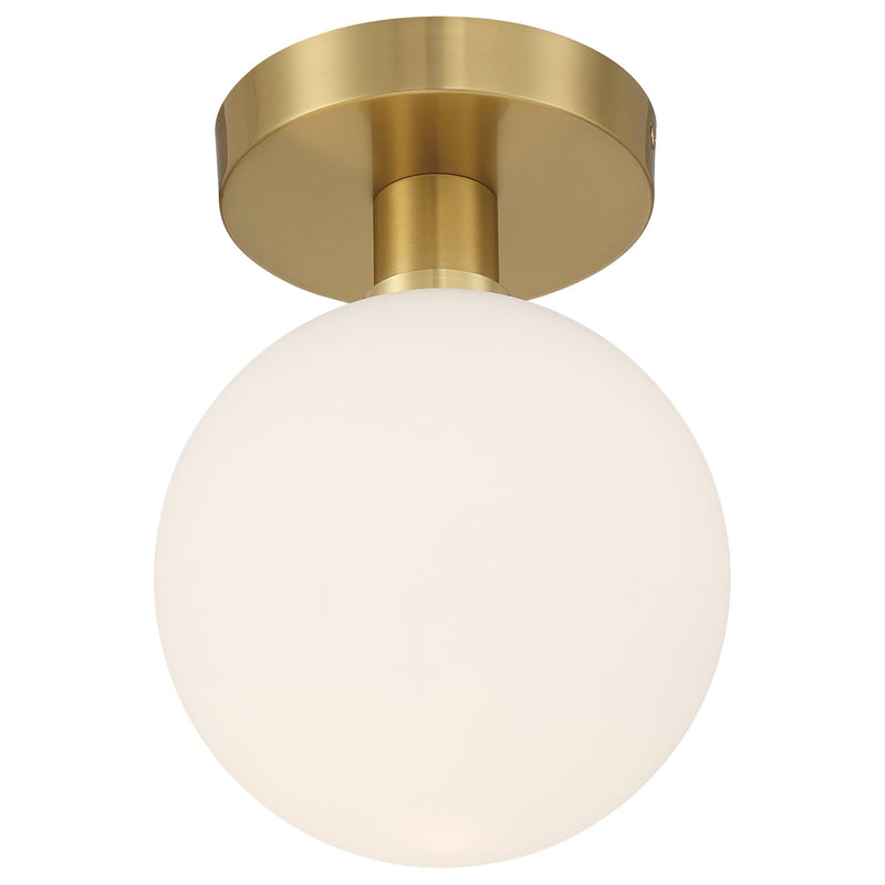 Michelle LED Semi-Flush Mount in Antique Brass