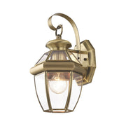 Monterey Mini Outdoor Wall Lantern in Antique Brass