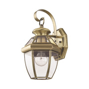 Monterey Mini Outdoor Wall Lantern in Antique Brass