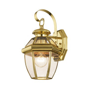 Monterey Mini Outdoor Wall Lantern in Polished Brass