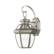 Monterey Mini Outdoor Wall Lantern in Brushed Nickel