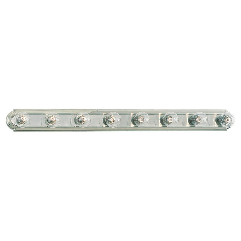 De-Lovely 8-Light Bath Vanity Light in Brushed Nickel