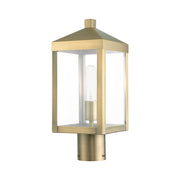 Nyack Small Outdoor Post Light in Antique Brass