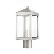Nyack Small Outdoor Post Light in Brushed Nickel