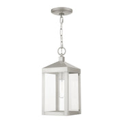 Nyack Small Outdoor Pendant Lantern in Brushed Nickel
