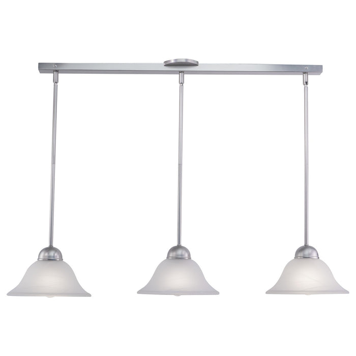 Da Vinci 3-Light Mini Pendant in Brushed Nickel