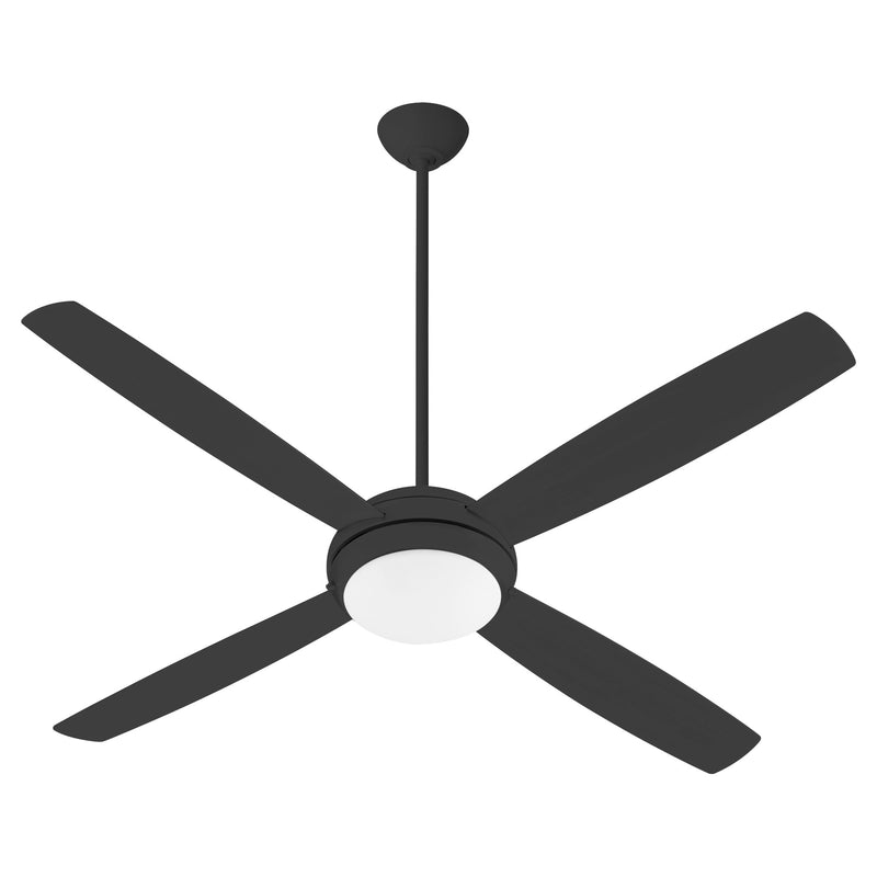 Expo 60" 4-Blade Ceiling Fan with Light Kit in Matte Black