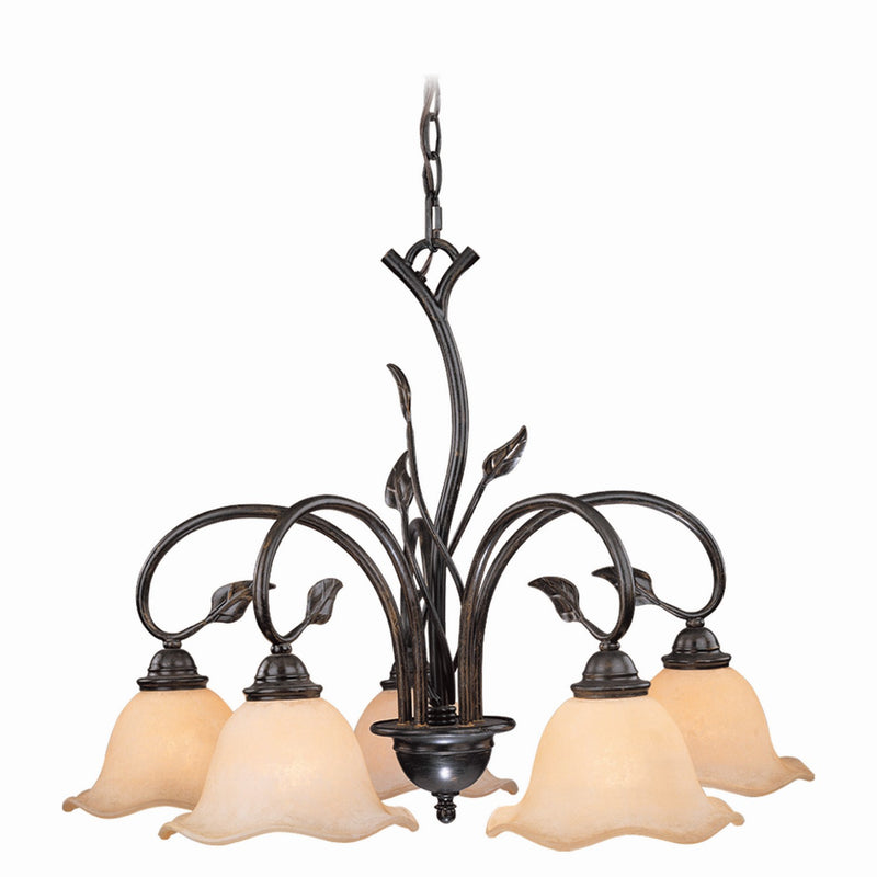 Vine 5-Light Chandelier in Oil Shale