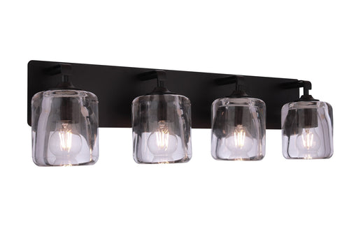 Andie 4 Light 28" Vanity in Flat Black