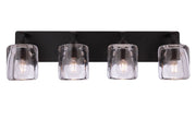 Andie 4 Light 28" Vanity in Flat Black