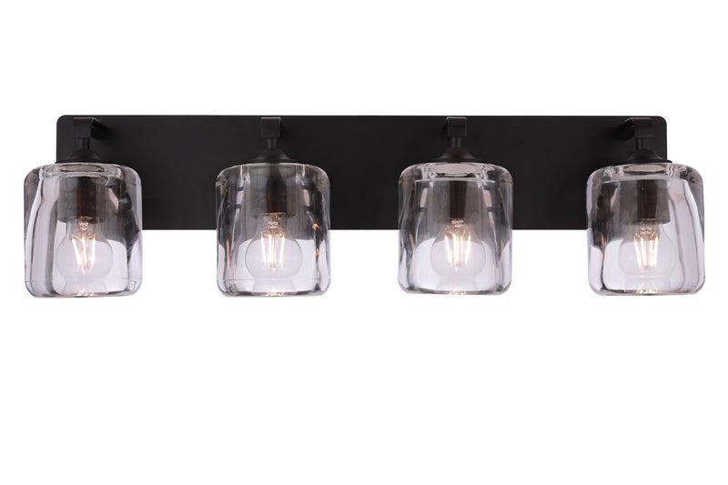 Andie 4 Light 28" Vanity in Flat Black