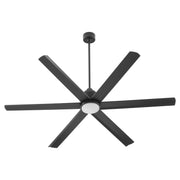 Titus 65" 6-Blade Ceiling Fan in Matte Black