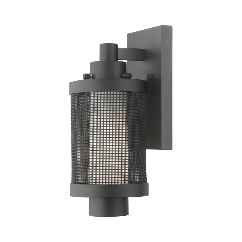 Nottingham Small Outdoor Wall Lantern in Textured Black