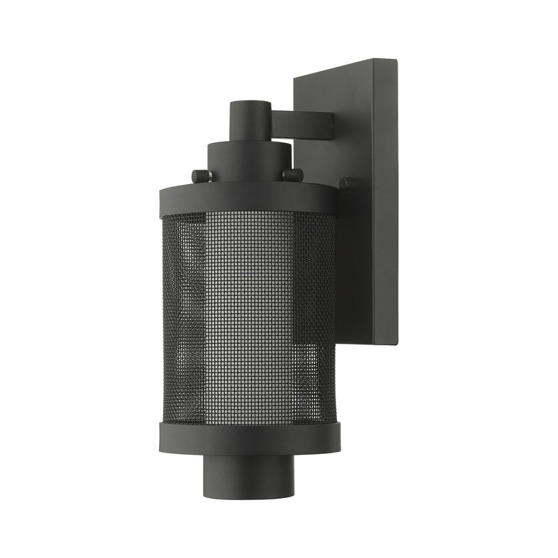 Nottingham Small Outdoor Wall Lantern in Textured Black