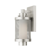 Nottingham Small Outdoor Wall Lantern in Brushed Nickel