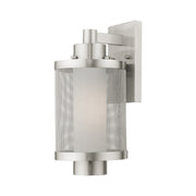 Nottingham Medium Outdoor Wall Lantern in Brushed Nickel