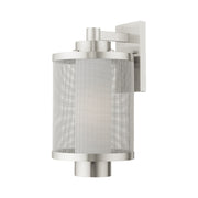 Nottingham Large Outdoor Wall Lantern in Brushed Nickel