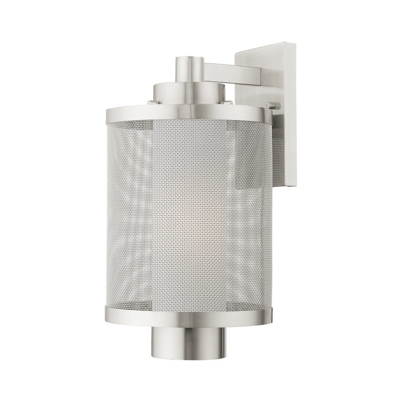 Nottingham Large Outdoor Wall Lantern in Brushed Nickel