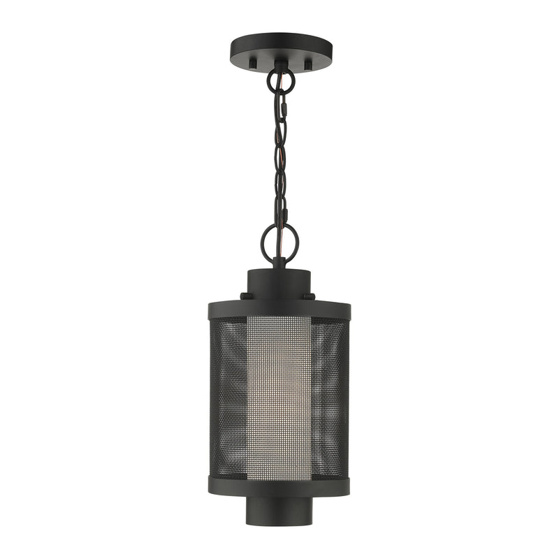 Nottingham Medium Outdoor Pendant Lantern in Textured Black