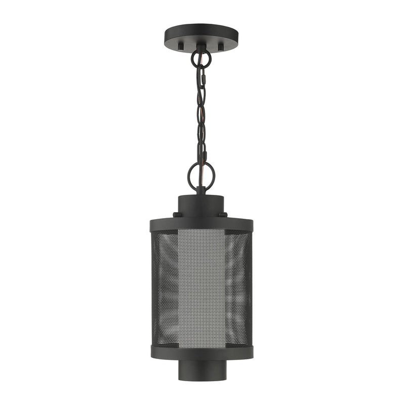 Nottingham Medium Outdoor Pendant Lantern in Textured Black