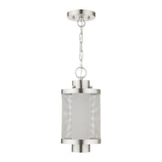 Nottingham Medium Outdoor Pendant Lantern in Brushed Nickel