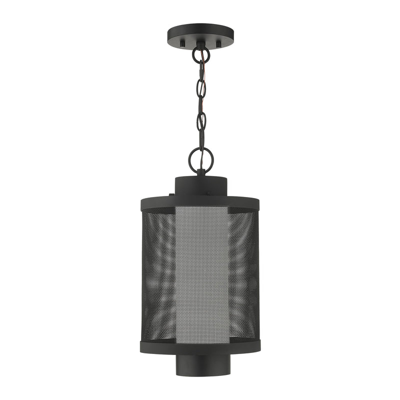 Nottingham Large Outdoor Pendant Lantern in Textured Black