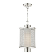 Nottingham Large Outdoor Pendant Lantern in Brushed Nickel