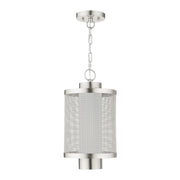 Nottingham Large Outdoor Pendant Lantern in Brushed Nickel