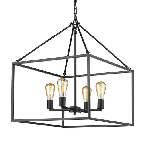 Wesson 4-Light Chandelier in Matte Black