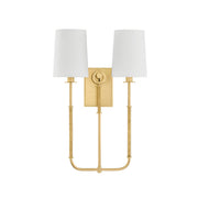 Glenmont 2-Light Wall Sconce in Aged Brass