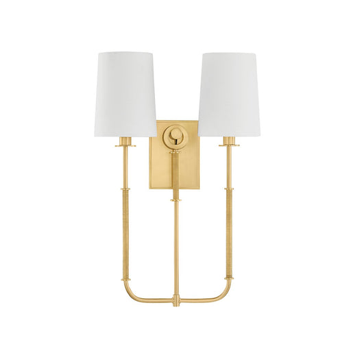 Glenmont 2-Light Wall Sconce in Aged Brass