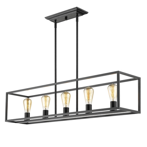 Wesson 5-Light Linear Pendant in Matte Black