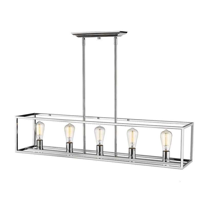 Wesson 5-Light Linear Pendant in Chrome