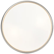 Atom 2-Light Flush Mount in Brushed Steel