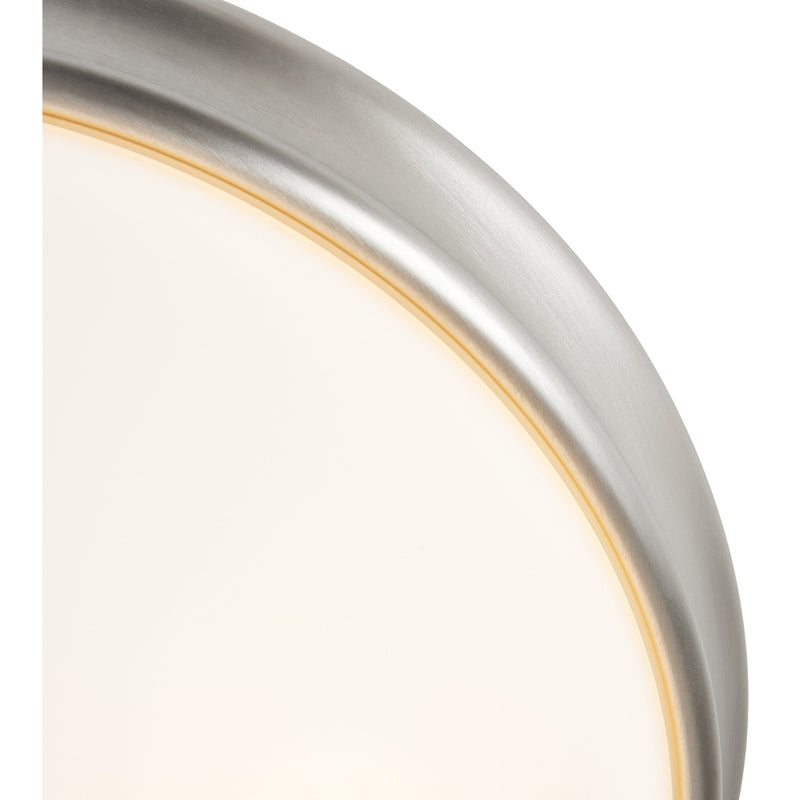 Atom 2-Light Flush Mount in Brushed Steel