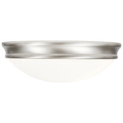 Atom 3-Light Flush Mount in Brushed Steel