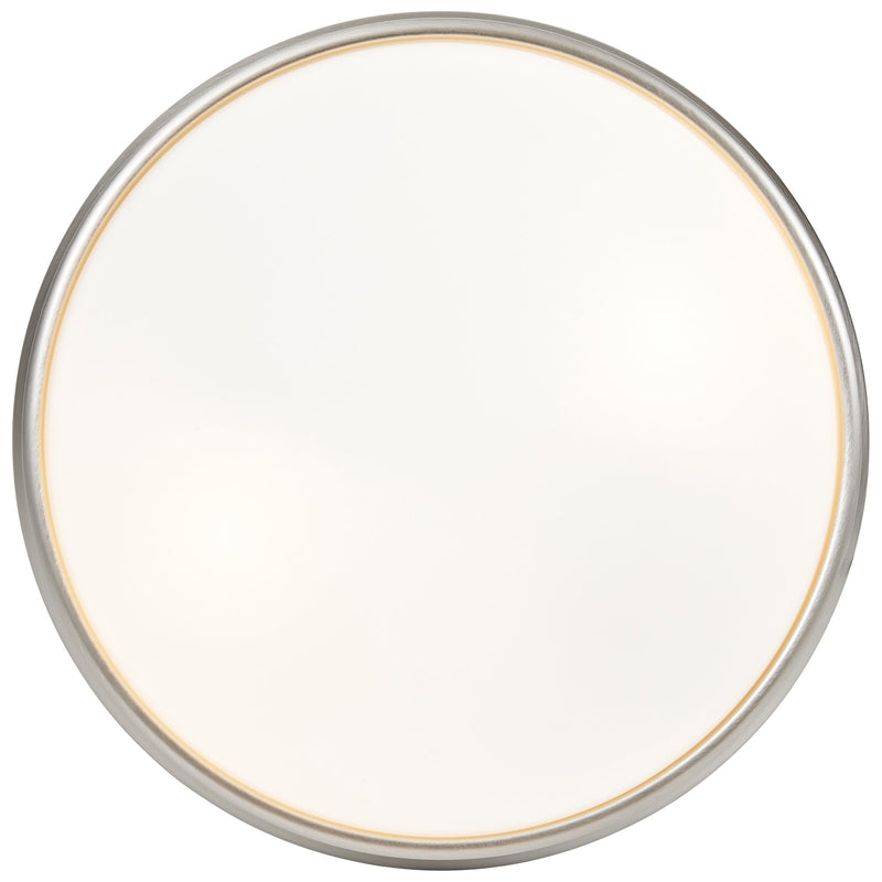 Atom 3-Light Flush Mount in Brushed Steel