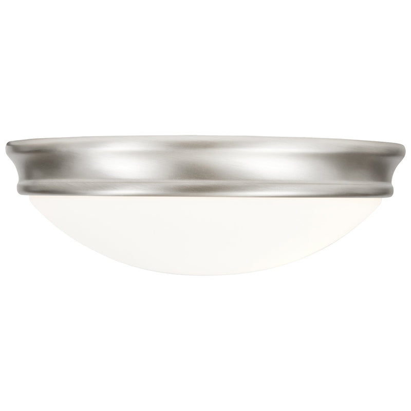 Atom 3-Light Flush Mount in Brushed Steel