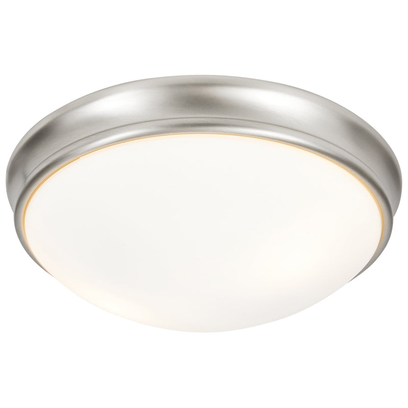 Atom 3-Light Flush Mount in Brushed Steel