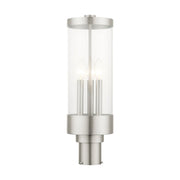 Hillcrest 3-Light Large Outdoor Post Light in Brushed Nickel