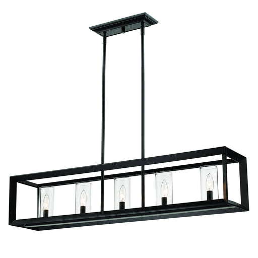 Smyth 5-Light Linear Pendant in Matte Black