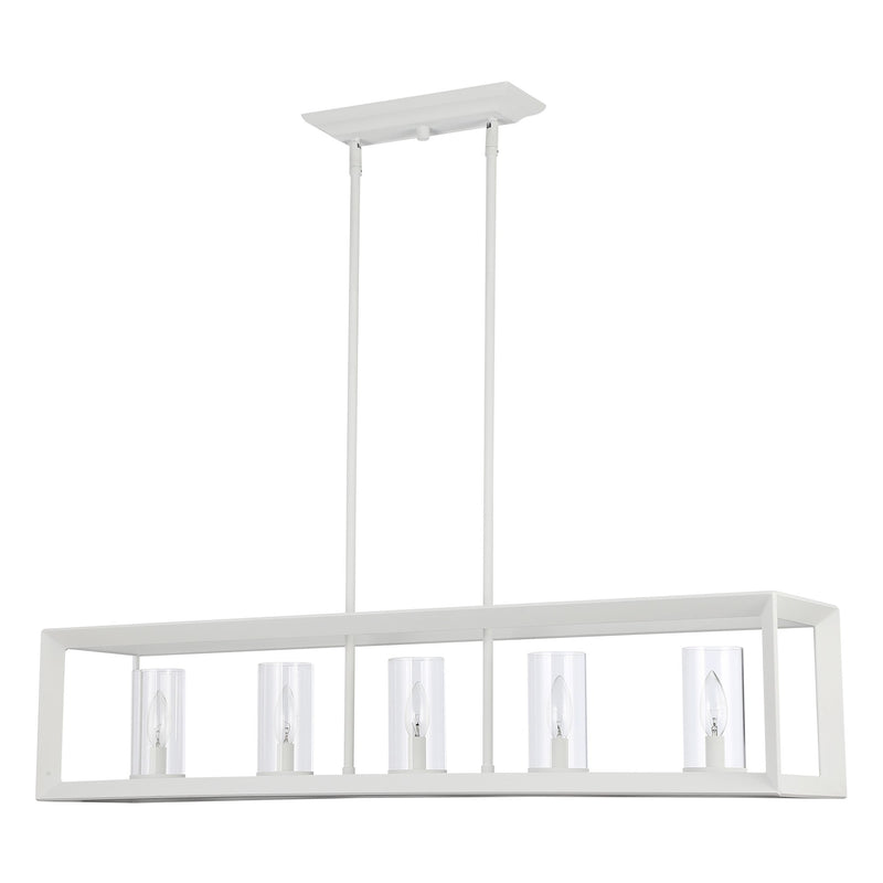 Smyth 5-Light Linear Pendant in Natural White
