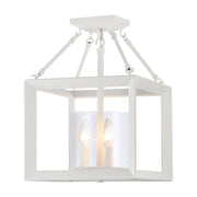 Smyth 3-Light 17" High Semi-Flush Mount in Natural White