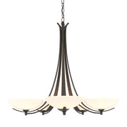 Aegis 5 Arm Chandelier in Dark Smoke - 101261-SKT-07-GG0123 by Hubbardton Forge